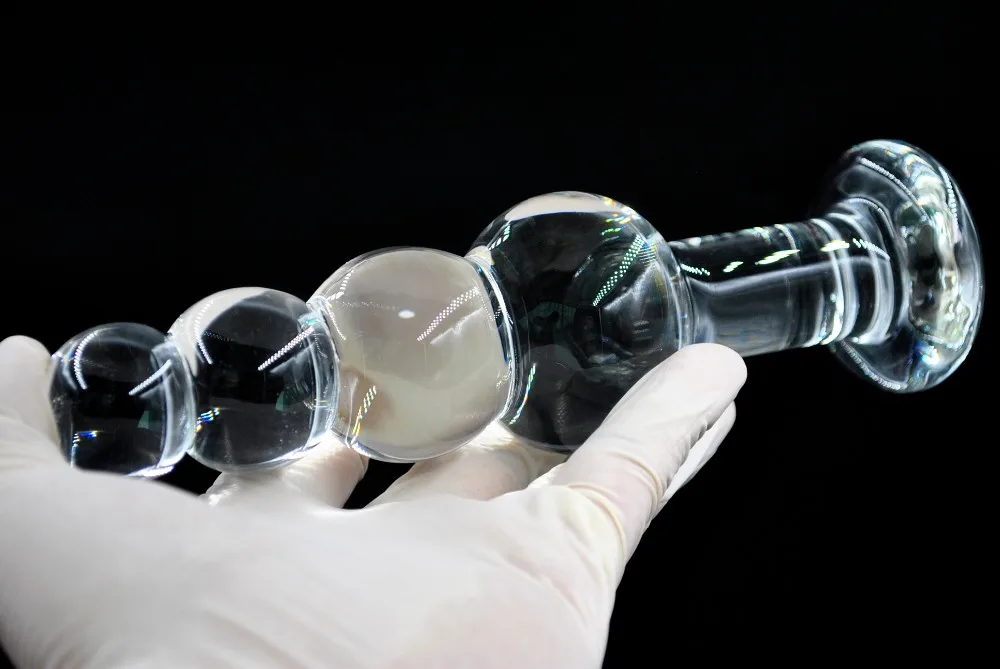 Large Pyrex Glass Anal Beads Big Balls Crystal Dildo Penis Butt Plug Artificial Dick Masturbate Adult Sex Toy For Women Men Gay