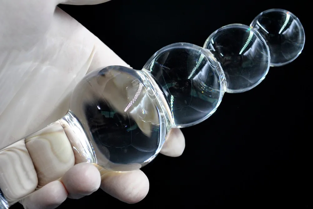 Large Pyrex Glass Anal Beads Big Balls Crystal Dildo Penis Butt Plug Artificial Dick Masturbate Adult Sex Toy For Women Men Gay