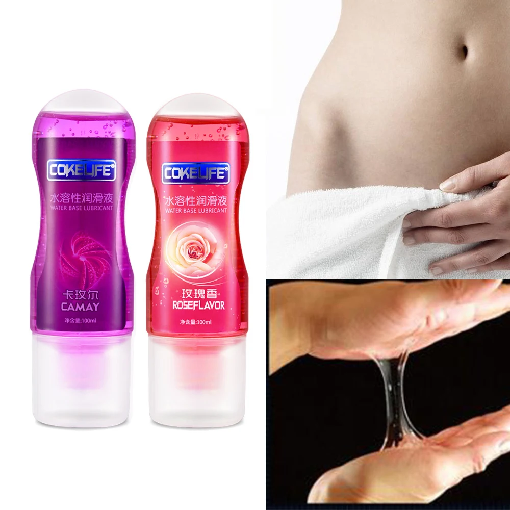 100ML Rose Fragrance Edible Flavor Water Based Lubricant Sex Anal Oral Gel Sex Lube For Couple Adult Strawberry Lubricants
