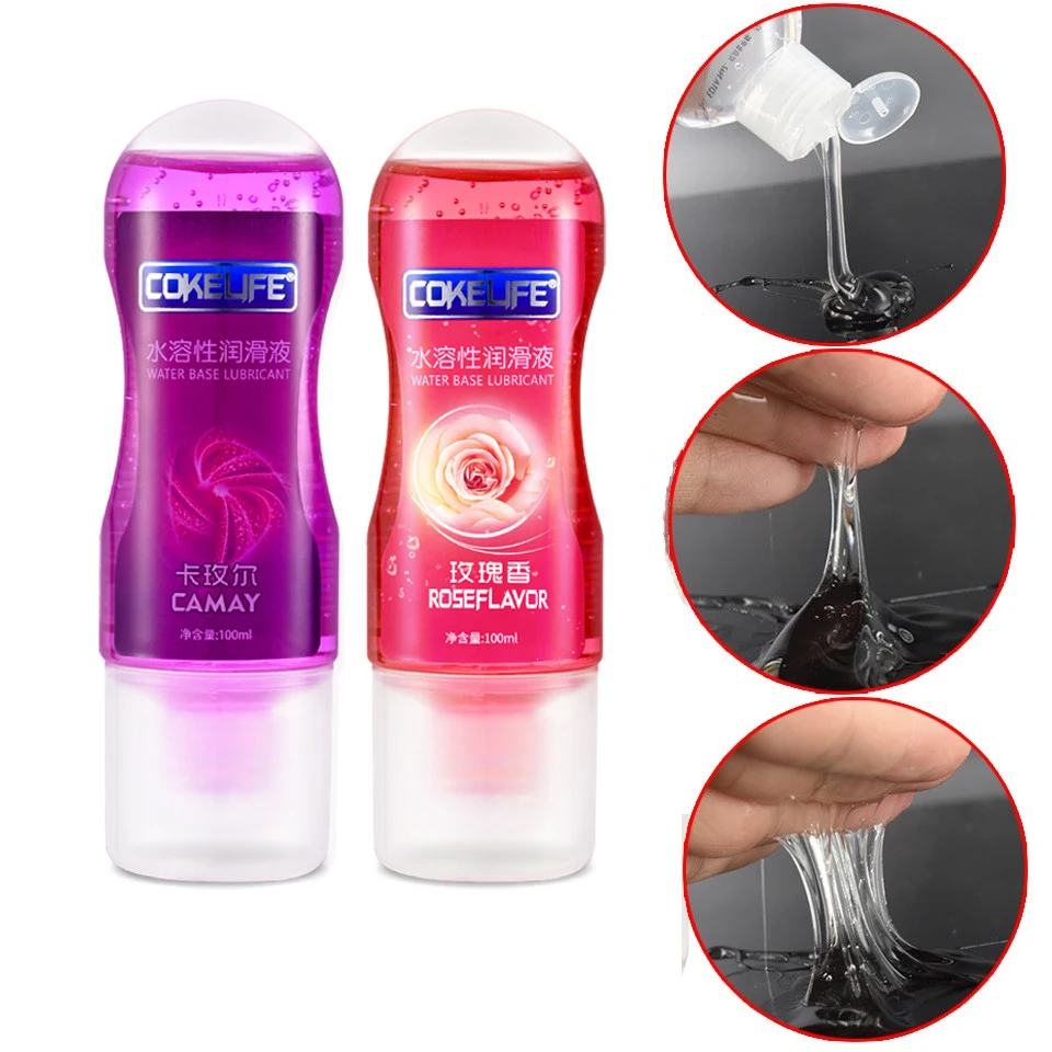 100ML Rose Fragrance Edible Flavor Water Based Lubricant Sex Anal Oral Gel Sex Lube For Couple Adult Strawberry Lubricants