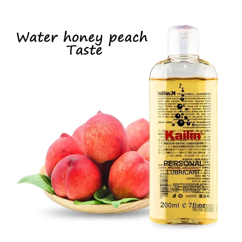 200ml Fruit Flavor Lube for Women Men Sex Lubricant Water-based Blueberry Strawberry Peach Sex Oil Vaginal Anal Gel Adults 18+