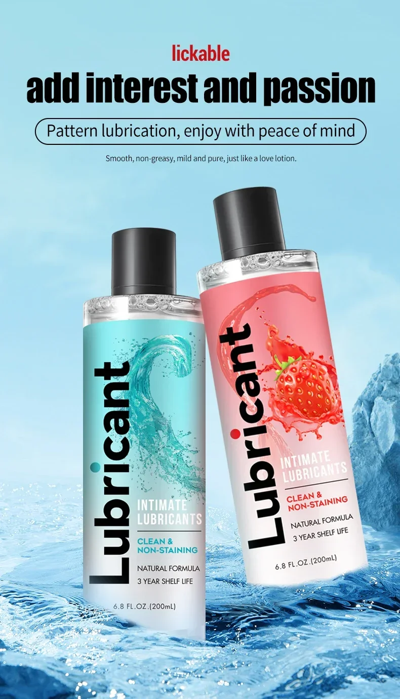 200ml Sexual Love Lubricant Anal Massage Masturbation Transparent Water Based Personal Lubricants for Men Women Couples Sex Lube