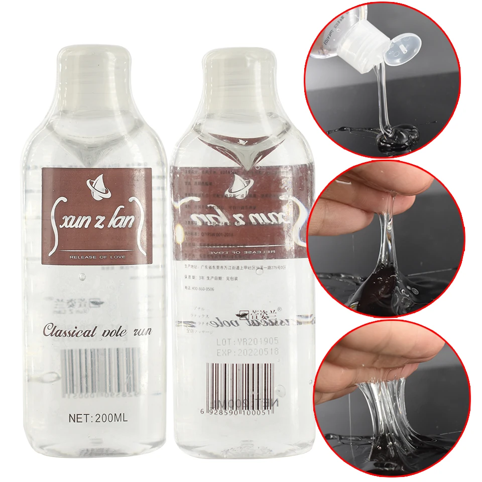 Water-soluble Personal Lubricants for Toys Gay Anal Sex Lubricant Vagina Massage Oil Adult Sex Product Lube Water Based Natural