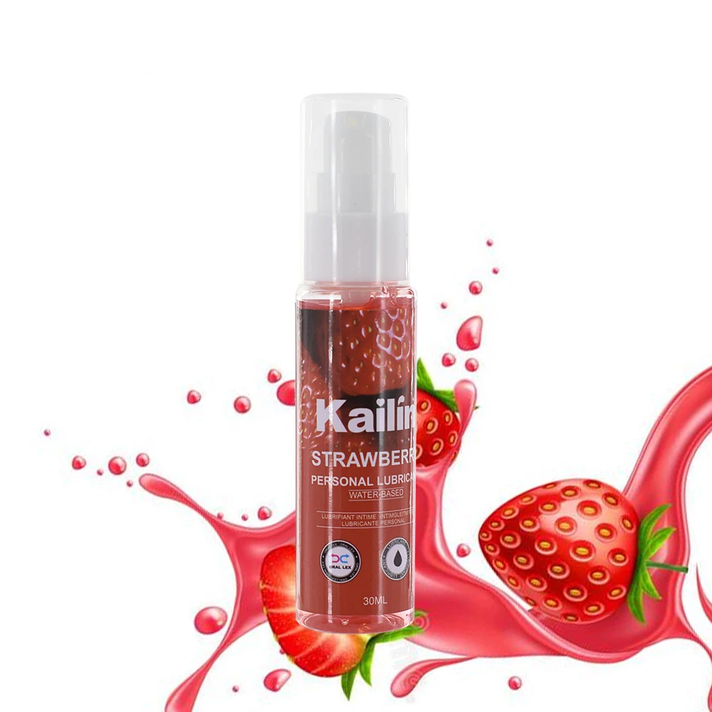 Edible Lubricant Strawberry Flavor for Sex Lube Water Vagina Orgasm Based Lubricant Oral Sex Anal Sex Oil Adult Body Massage Gel