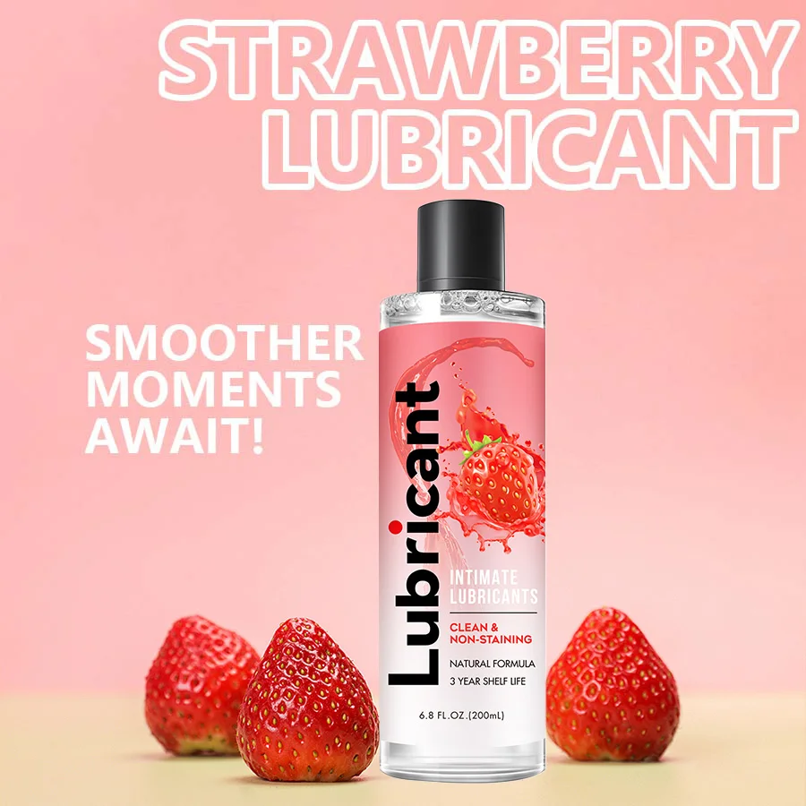Intimate Strawberry Flavor Lubricant Pleasure Body Erotic Oil Lubricant Adult Sex Supplies flirting for couples 200ml Intimate Strawberry Flavor Lubricant Pleasure Body Erotic Oil Lubricant Adult Sex Supplies flirting for couples 200ml