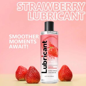 Intimate Strawberry Flavor Lubricant Pleasure Body Erotic Oil Lubricant Adult Sex Supplies flirting for couples 200ml