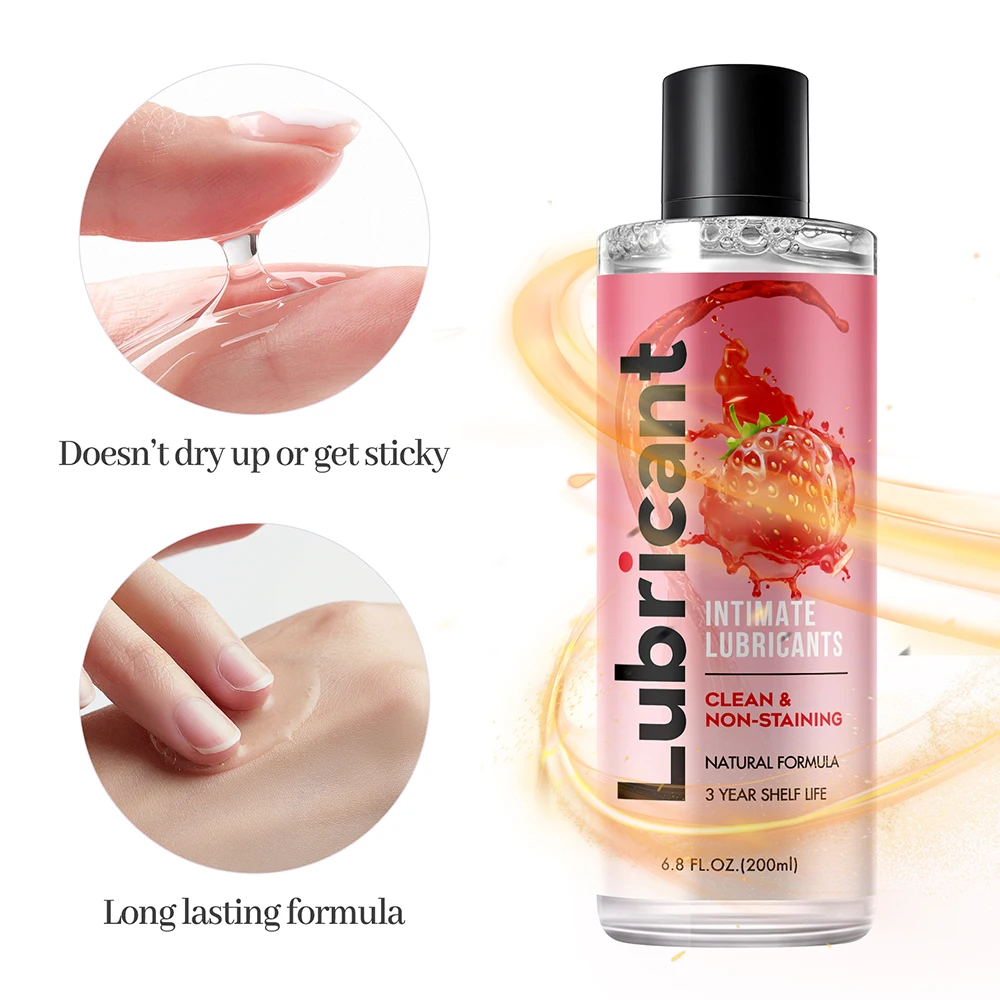 Intimate Strawberry Flavor Lubricant Pleasure Body Erotic Oil Lubricant Adult Sex Supplies flirting for couples 200ml Intimate Strawberry Flavor Lubricant Pleasure Body Erotic Oil Lubricant Adult Sex Supplies flirting for couples 200ml