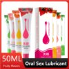 50ML Edible Oral Sex Lubricant Fruity Flavor Lubricanting Fluid for Adults Anal Vagina Sex Toys Gel Lube Couple Sexual Products