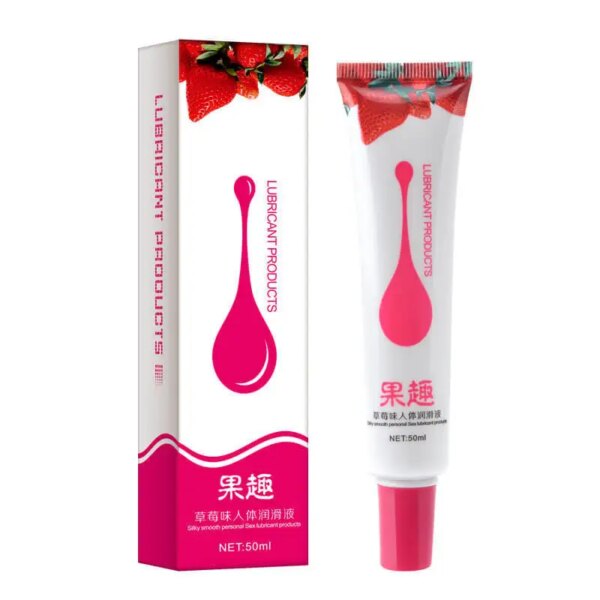 50ML Edible Oral Sex Lubricant Fruity Flavor Lubricanting Fluid for Adults Anal Vagina Sex Toys Gel Lube Couple Sexual Products
