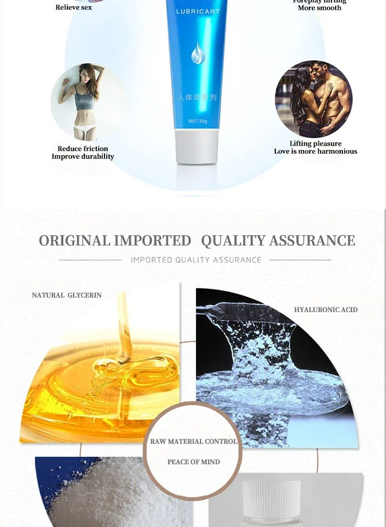 Silicon Based Lubricant Anal Grease for Sex Gel Vagina Lubrication Oil Based Lube 30ml Lubricante Sexual Silk Touch Gay Couples