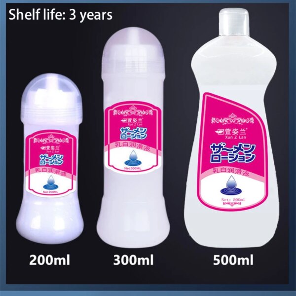 200/300/500ml Sex Viscous Lubricant,Milk-white Simulated Semen for Vagina Anal,Water-soluble Lubricants for Adult Goods Sex Toys