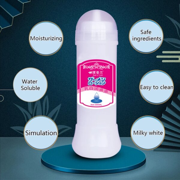 200/300/500ml Sex Viscous Lubricant,Milk-white Simulated Semen for Vagina Anal,Water-soluble Lubricants for Adult Goods Sex Toys