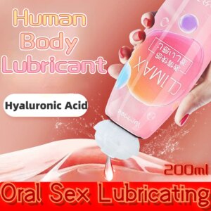 200ML Human Body Lubricant Hyaluronic Acid Water Based Lubricant for Vaginal Anal Sex Lubricating Liquid Adult Sex Products