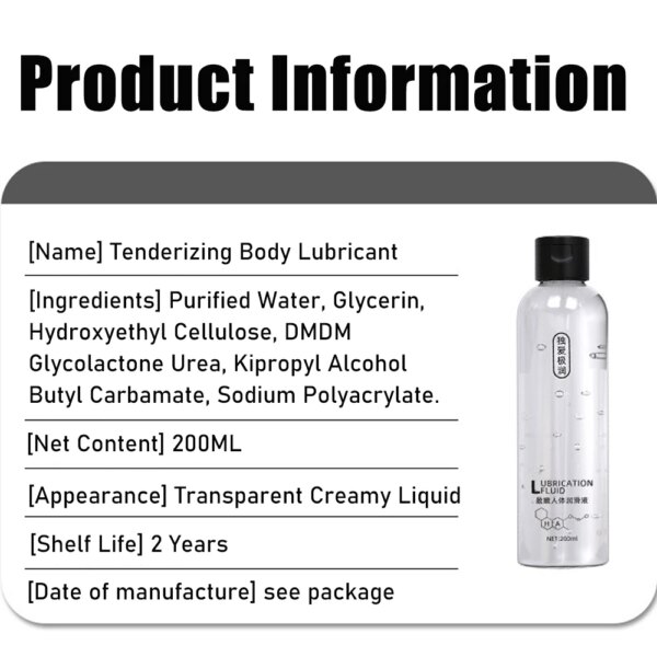 200ml Water-soluble Lubricant Sex Toys for Men Anal Sex Lubricating Oil Pure Natural Oral Sex Lube Adult Toys Female Sexshop