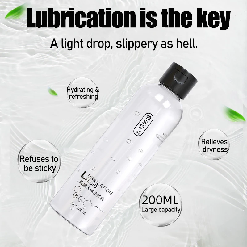 200ml Water-soluble Lubricant Sex Toys for Men Anal Sex Lubricating Oil Pure Natural Oral Sex Lube Adult Toys Female Sexshop