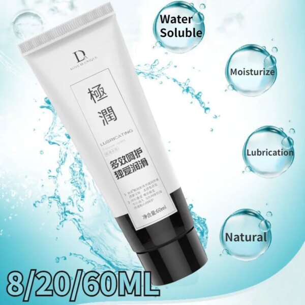 Lubricant for Sex 8/20/60ML Water-soluble Easy to Clean Lubricating Fluid Adults Couples Anal Lubrication Sexes Toys accessoires