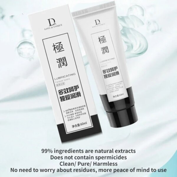 Lubricant for Sex 8/20/60ML Water-soluble Easy to Clean Lubricating Fluid Adults Couples Anal Lubrication Sexes Toys accessoires
