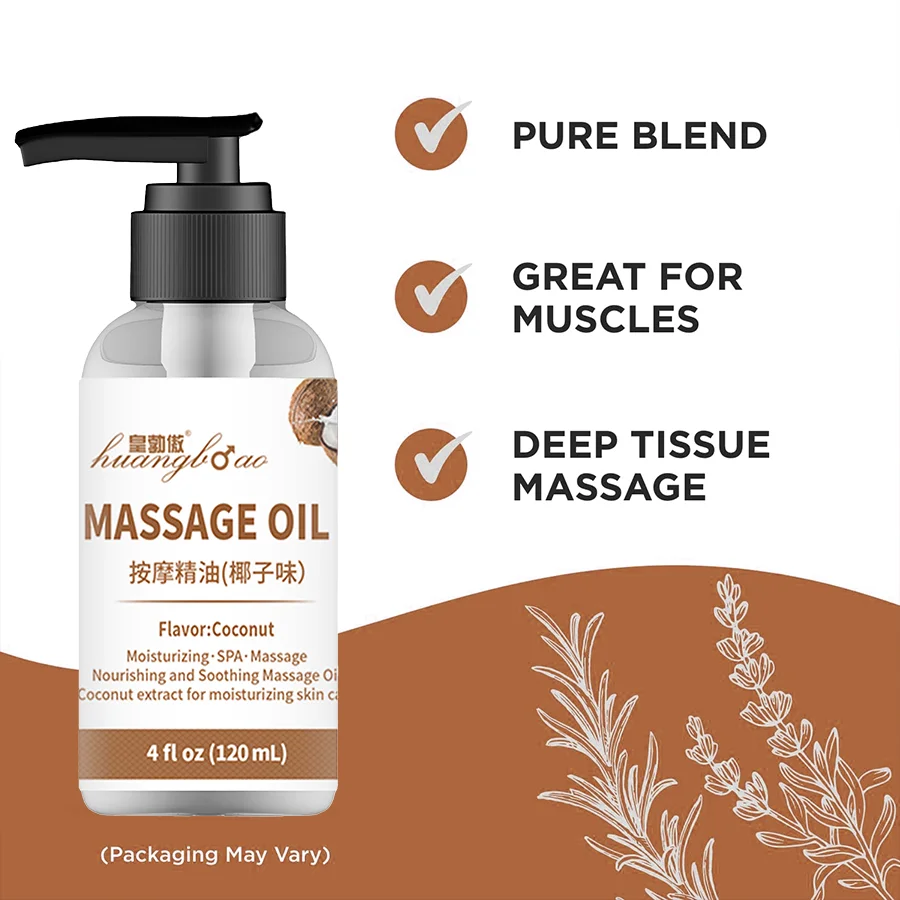 Coconut Massage Oil for Couples Relaxing Full Body Massage Oil for Date Night Massage Therapy Smooth Gliding Formula Valentines