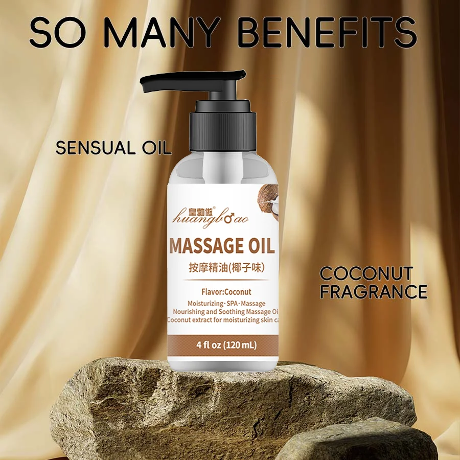 Coconut Massage Oil for Couples Relaxing Full Body Massage Oil for Date Night Massage Therapy Smooth Gliding Formula Valentines