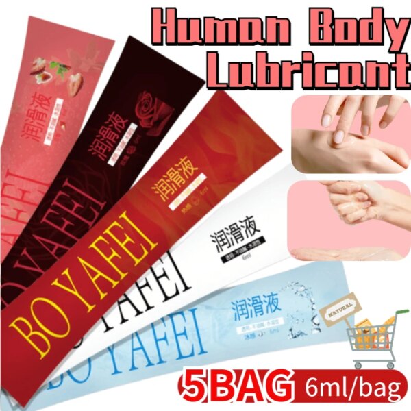 5PCS Water-soluble Lubricant for Sex Human Body Lubricating Oil Adults Sex Toys Man Vagina Anal Lube Women Sexshop 6ml/bag Lube