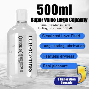 500ML Water-soluble Lubricant for Safer Sex Smoothing Lube Massage Gel Anal Lubrication Intimate Goods Sex Toy for Adult Sex