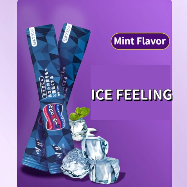 10pcs/Box Fruity Edible Flavor Lubricant Water Based Ice Feeling Mint Lubricating Fluid Couple Sex Anal Oral Vagina Gel Sex Lube