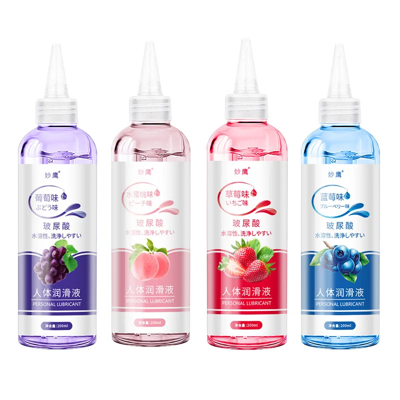 Fruit Strawberry Flavor Hyaluronic Acid Lubricant 200ml Water-Soluble Lubricating Oil Sex Toys for Adults Sex Couples Sexshop