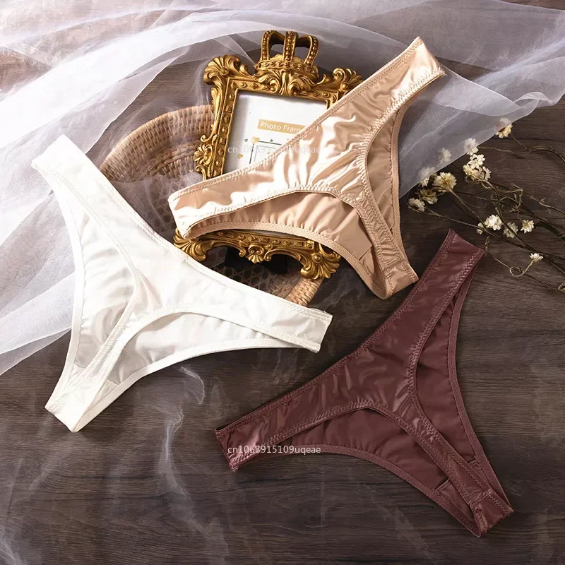 Ice Silk Panties Women Lingerie Underwear Low Waist Seamless Quick-drying Skin-friendly Breathable Briefs Women Intimates  Brief