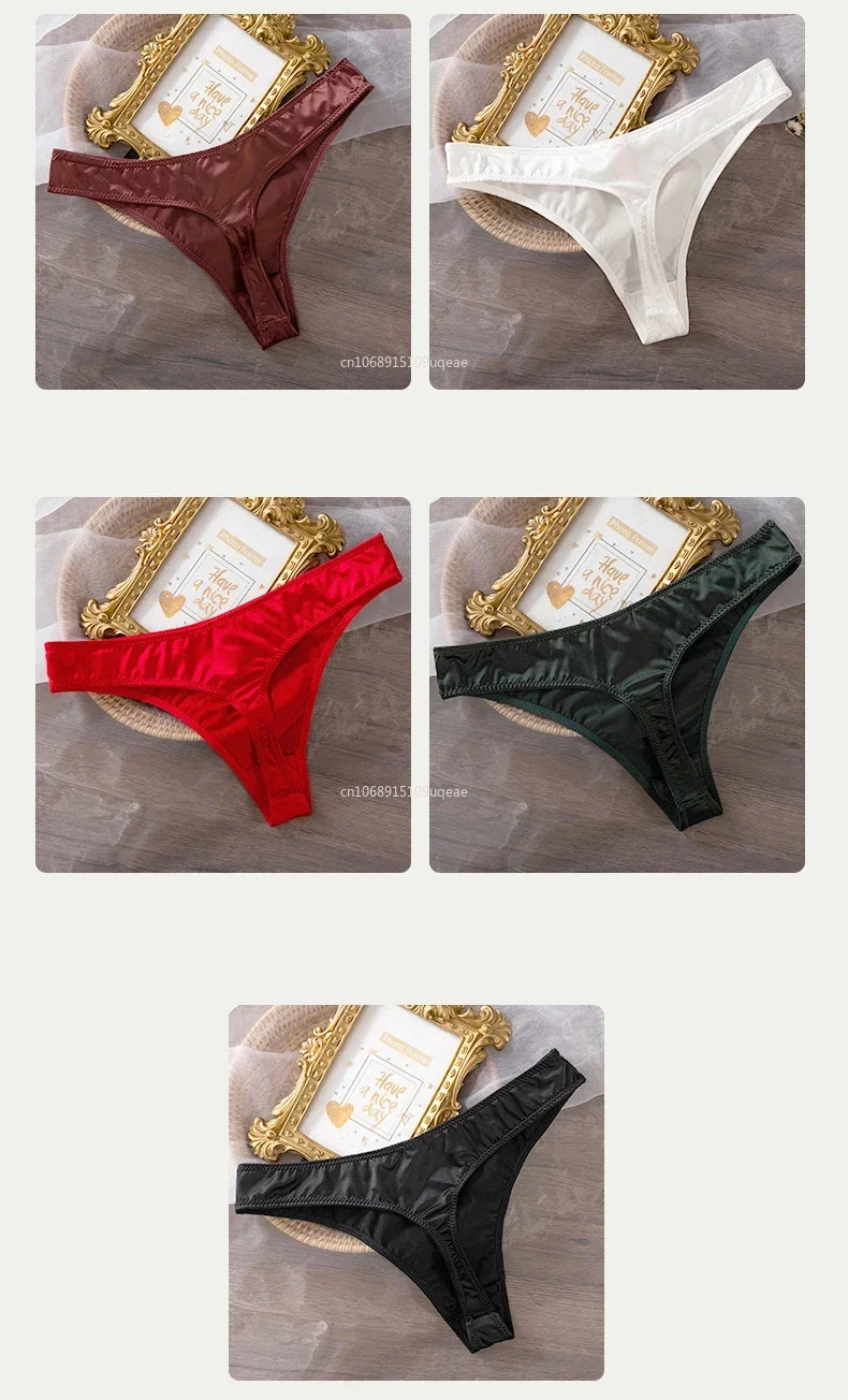 Ice Silk Panties Women Lingerie Underwear Low Waist Seamless Quick-drying Skin-friendly Breathable Briefs Women Intimates  Brief