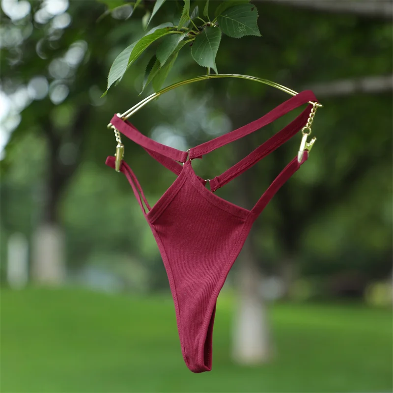 1PCS Women Sexy Cotton Panties Two Belts Hollow Out G-String Thongs Breathable Underwear for Female Solid Color Lingerie S-XL 1PCS Women Sexy Cotton Panties Two Belts Hollow Out G-String Thongs Breathable Underwear for Female Solid Color Lingerie S-XL