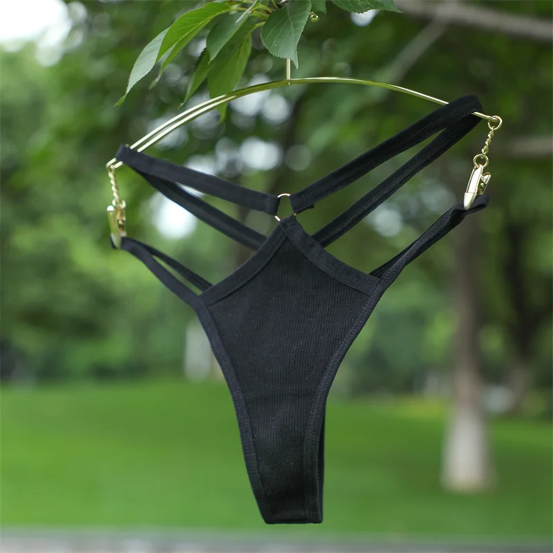 1PCS Women Sexy Cotton Panties Two Belts Hollow Out G-String Thongs Breathable Underwear for Female Solid Color Lingerie S-XL 1PCS Women Sexy Cotton Panties Two Belts Hollow Out G-String Thongs Breathable Underwear for Female Solid Color Lingerie S-XL