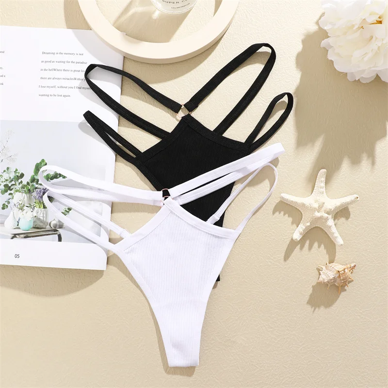 1PCS Women Sexy Cotton Panties Two Belts Hollow Out G-String Thongs Breathable Underwear for Female Solid Color Lingerie S-XL 1PCS Women Sexy Cotton Panties Two Belts Hollow Out G-String Thongs Breathable Underwear for Female Solid Color Lingerie S-XL