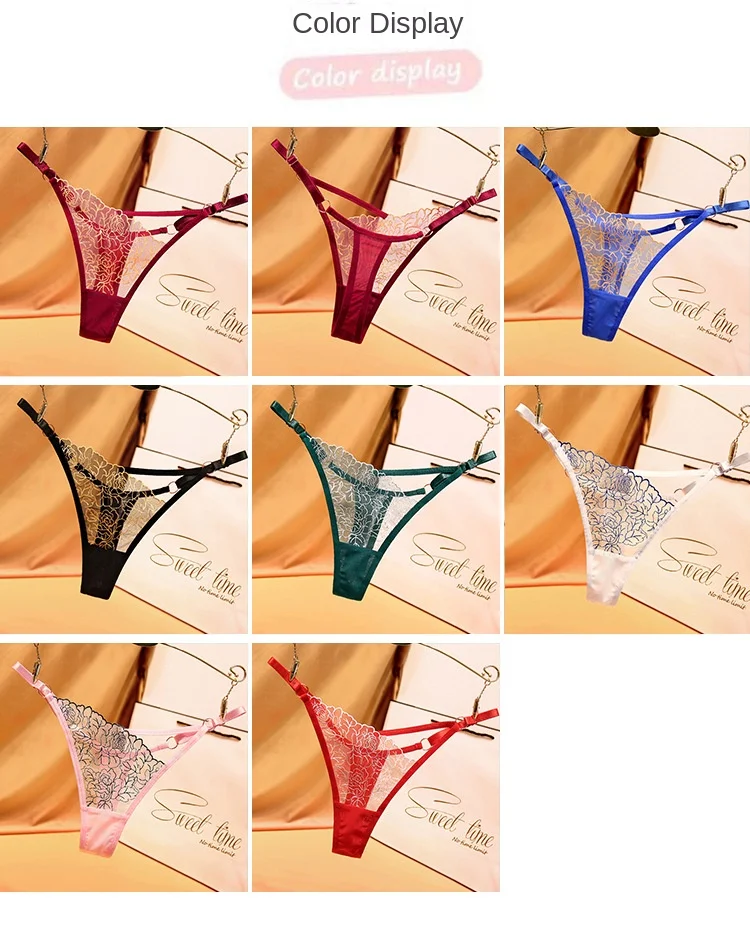 Sexy Lace Thong Women G Strings WC Adjustable Panties Transparent Underwear Ladies Briefs Lingere Underware Lingerie Sexy Lace Thong Women G Strings WC Adjustable Panties Transparent Underwear Ladies Briefs Lingere Underware Lingerie