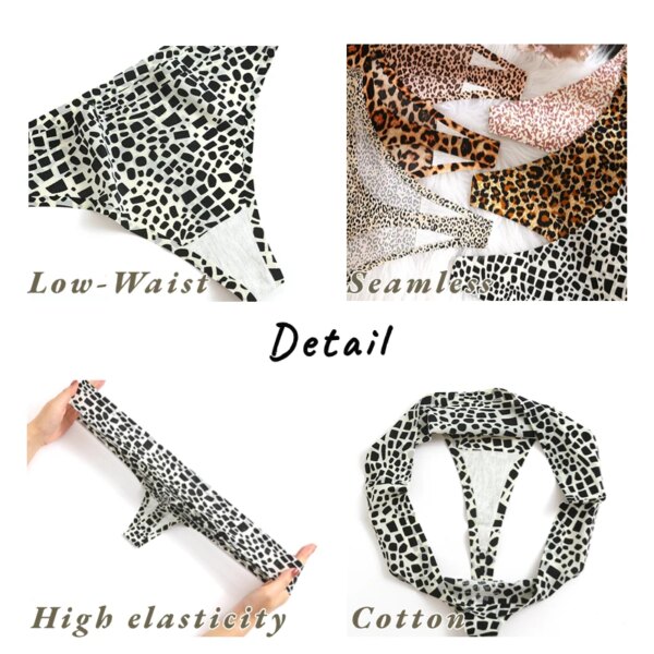 Sexy Thong Women's Panties Leopard Seamless Female Underwear Temptation Elasticity Sports Lingerie Thongs Women Fashion G-String