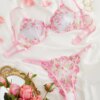 Fairy Lingerie Beautiful 2 Pcs Underwear Transparent Lace Exotic Sets See Through Delicate Bilizna Sexy Fancy Intimate 2024