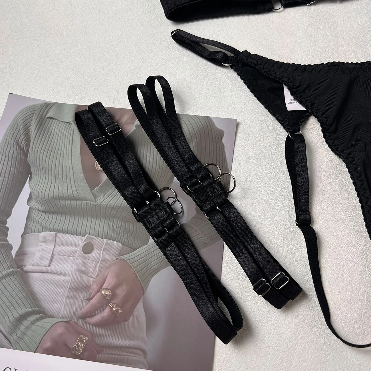 Yimunancy Tassel Lingerie Set Women Halter Cut Out Sexy Erotic Set Red/Black Back Open Brief Kit Yimunancy Tassel Lingerie Set Women Halter Cut Out Sexy Erotic Set Red/Black Back Open Brief Kit