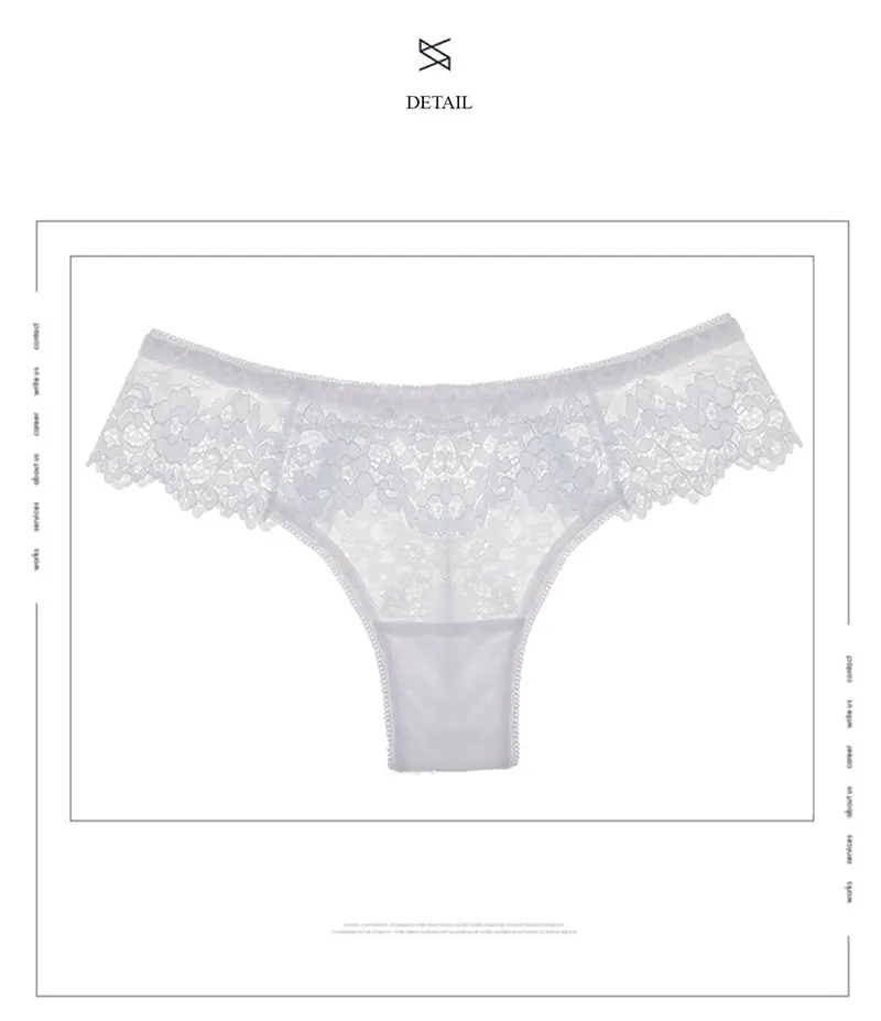 Lace Thong Women Lace Low Waist Panties Sexy Transparent Underwear Ladies Briefs Lingere Panty Underware Womens Lingerie