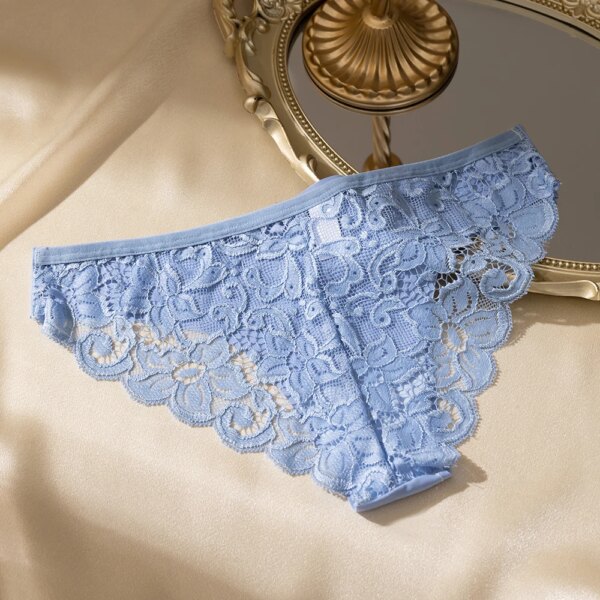 WarmSteps 3Pcs/Kit Women Underwear 3 Pieces Free Shipping Women's Lace Panties Sex Briefs Female Soft Ice Silk Lingerie Low Rise