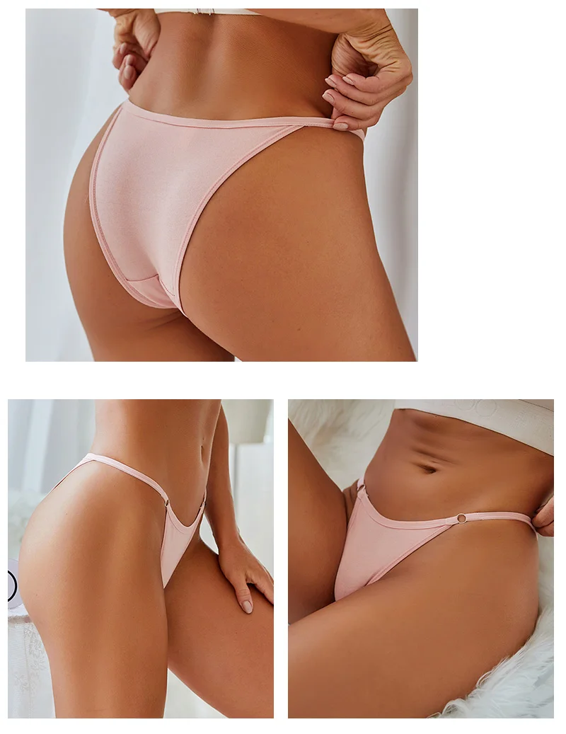 FINETOO 3Pcs/set Women's Cotton Panties Low Waist Bikini Briefs M-2XL Ladies Underwear Female Soft Solid Underpants Lingerie New
