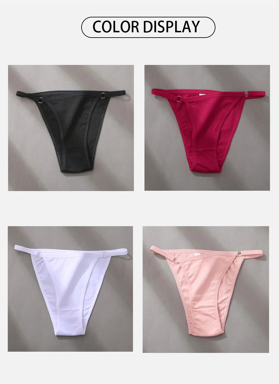 FINETOO 3Pcs/set Women's Cotton Panties Low Waist Bikini Briefs M-2XL Ladies Underwear Female Soft Solid Underpants Lingerie New