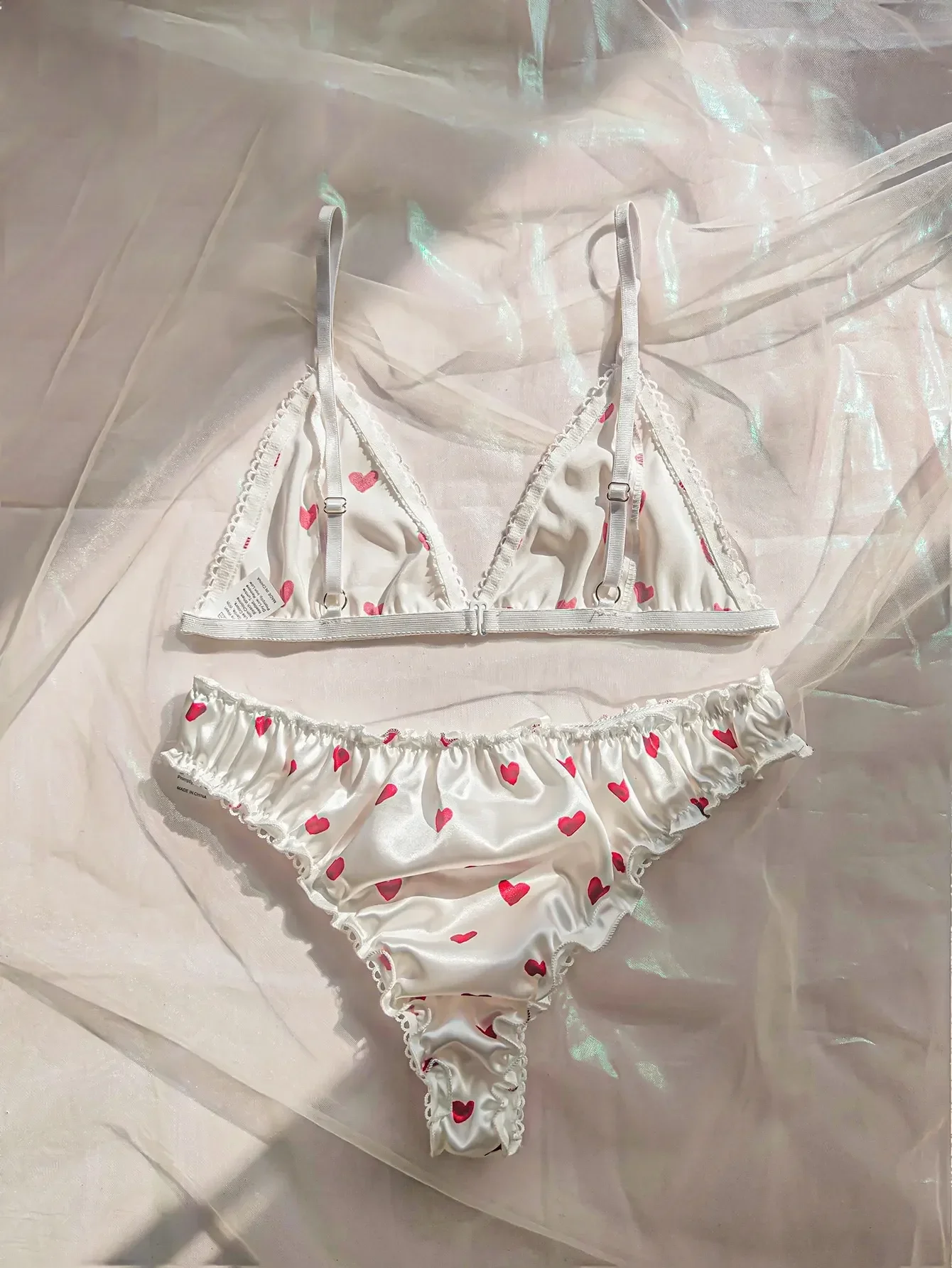 Women's Erotic Lingerie Suit Bowknot Sexy Wire Free Lingerie Underwear Two Piece Female White Set Set Sexy Lingerie Woman's Bra Women's Erotic Lingerie Suit Bowknot Sexy Wire Free Lingerie Underwear Two Piece Female White Set Set Sexy Lingerie Woman's Bra