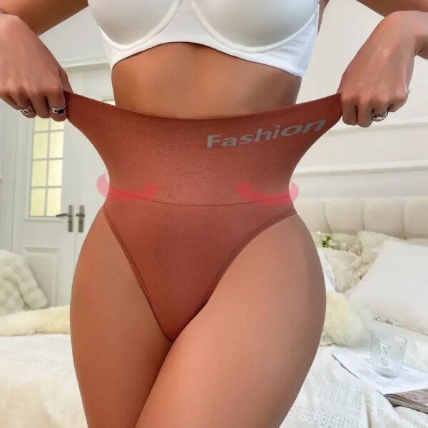 Women High Waist Panties Sexy Seamless Thongs Body Shaper Butt Lifter Underwear Shapewear Underpanties Ladies Lingerie Tangas