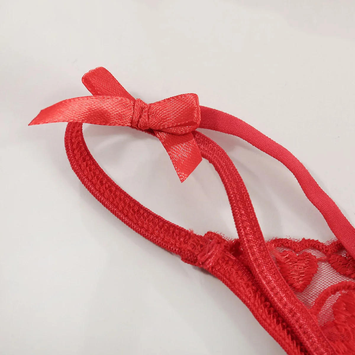 Yimunancy 2-Piece heart embrodiery lace intimates women transparent bow bra + panty lingerie set sexy underwear set Yimunancy 2-Piece heart embrodiery lace intimates women transparent bow bra + panty lingerie set sexy underwear set
