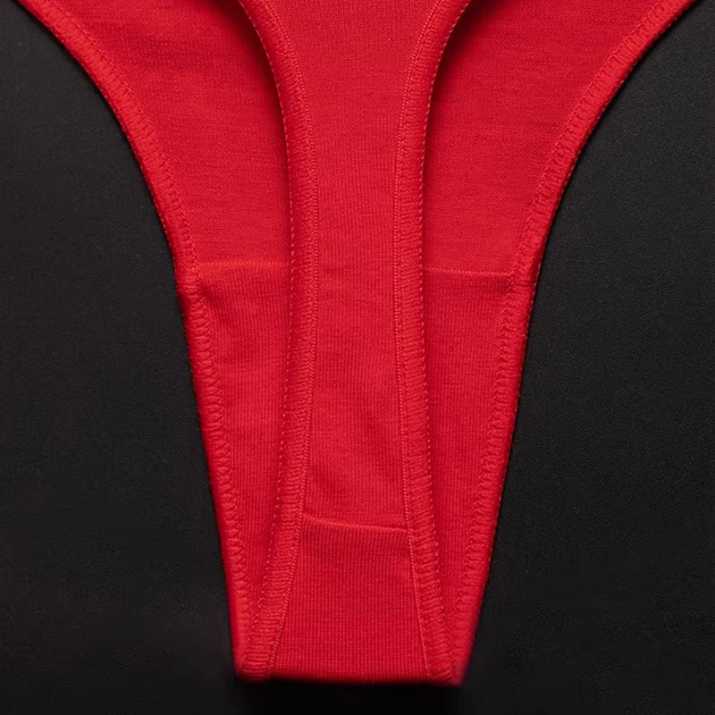 I LOVE ANAL Female Lingerie Girls G String Red Cotton Underwear for Womens Soft Seamless Invisible Breathable Sport Underpant