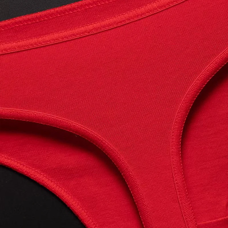 I LOVE ANAL Female Lingerie Girls G String Red Cotton Underwear for Womens Soft Seamless Invisible Breathable Sport Underpant