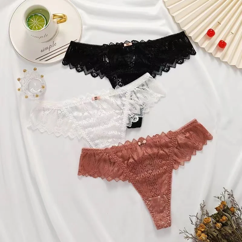 Women's Sexy String Panties Lace Thongs Lingerie Intimates Woman T-back Soft T-panties Designed Tangas Mujer Women's Sexy String Panties Lace Thongs Lingerie Intimates Woman T-back Soft T-panties Designed Tangas Mujer