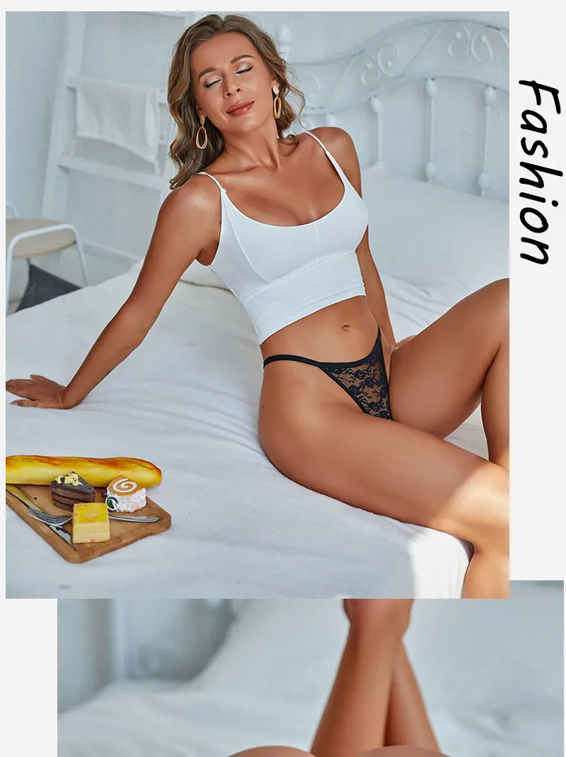 2Pcs/Set Sexy Women Lace Panties Low Waist G-String Underwear Solid Hollow Out Transparent Thong Female Soft Breathable Lingerie 2Pcs/Set Sexy Women Lace Panties Low Waist G-String Underwear Solid Hollow Out Transparent Thong Female Soft Breathable Lingerie