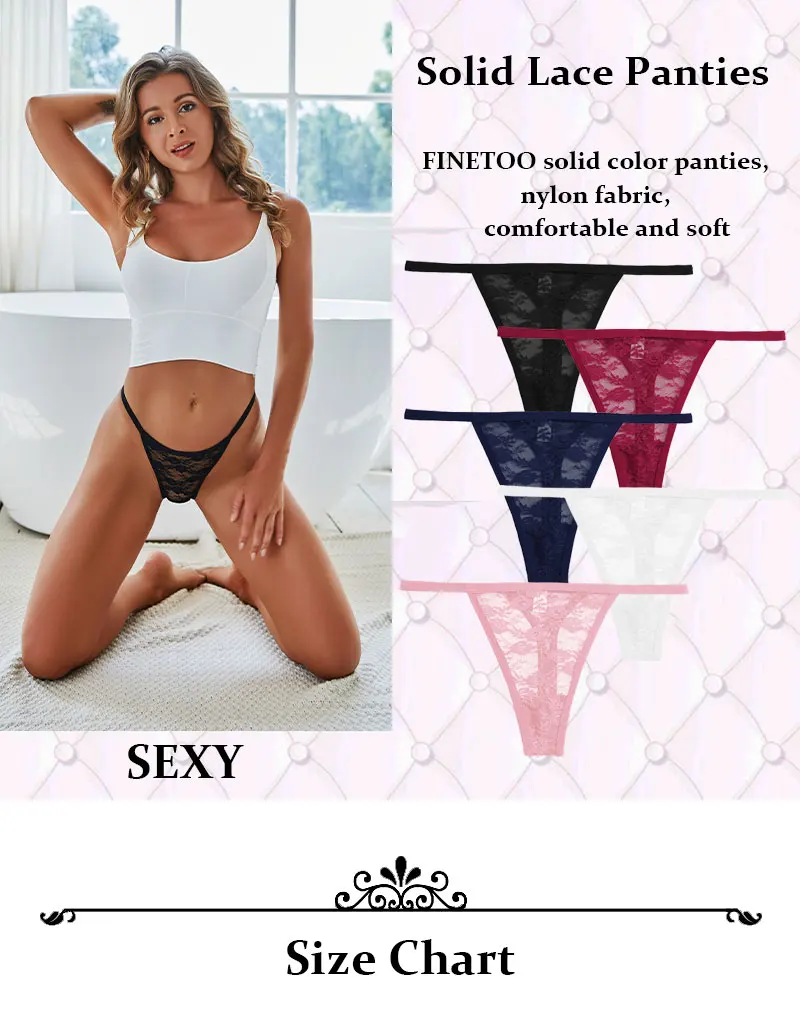 2Pcs/Set Sexy Women Lace Panties Low Waist G-String Underwear Solid Hollow Out Transparent Thong Female Soft Breathable Lingerie 2Pcs/Set Sexy Women Lace Panties Low Waist G-String Underwear Solid Hollow Out Transparent Thong Female Soft Breathable Lingerie
