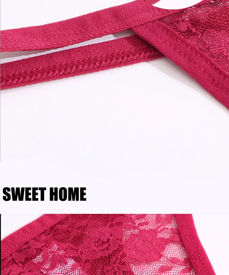 2Pcs/Set Sexy Women Lace Panties Low Waist G-String Underwear Solid Hollow Out Transparent Thong Female Soft Breathable Lingerie 2Pcs/Set Sexy Women Lace Panties Low Waist G-String Underwear Solid Hollow Out Transparent Thong Female Soft Breathable Lingerie