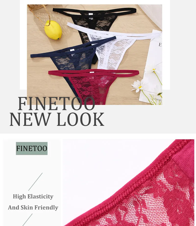 2Pcs/Set Sexy Women Lace Panties Low Waist G-String Underwear Solid Hollow Out Transparent Thong Female Soft Breathable Lingerie 2Pcs/Set Sexy Women Lace Panties Low Waist G-String Underwear Solid Hollow Out Transparent Thong Female Soft Breathable Lingerie